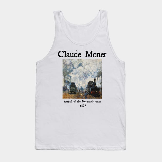 Arrival of the Normandy train by Claude Monet Tank Top by Cleopsys